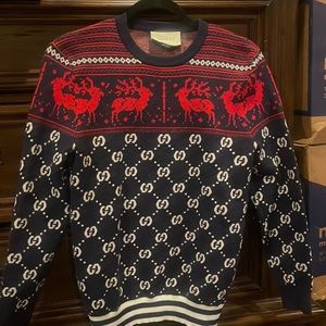 Gucci reindeer jacquard sweater